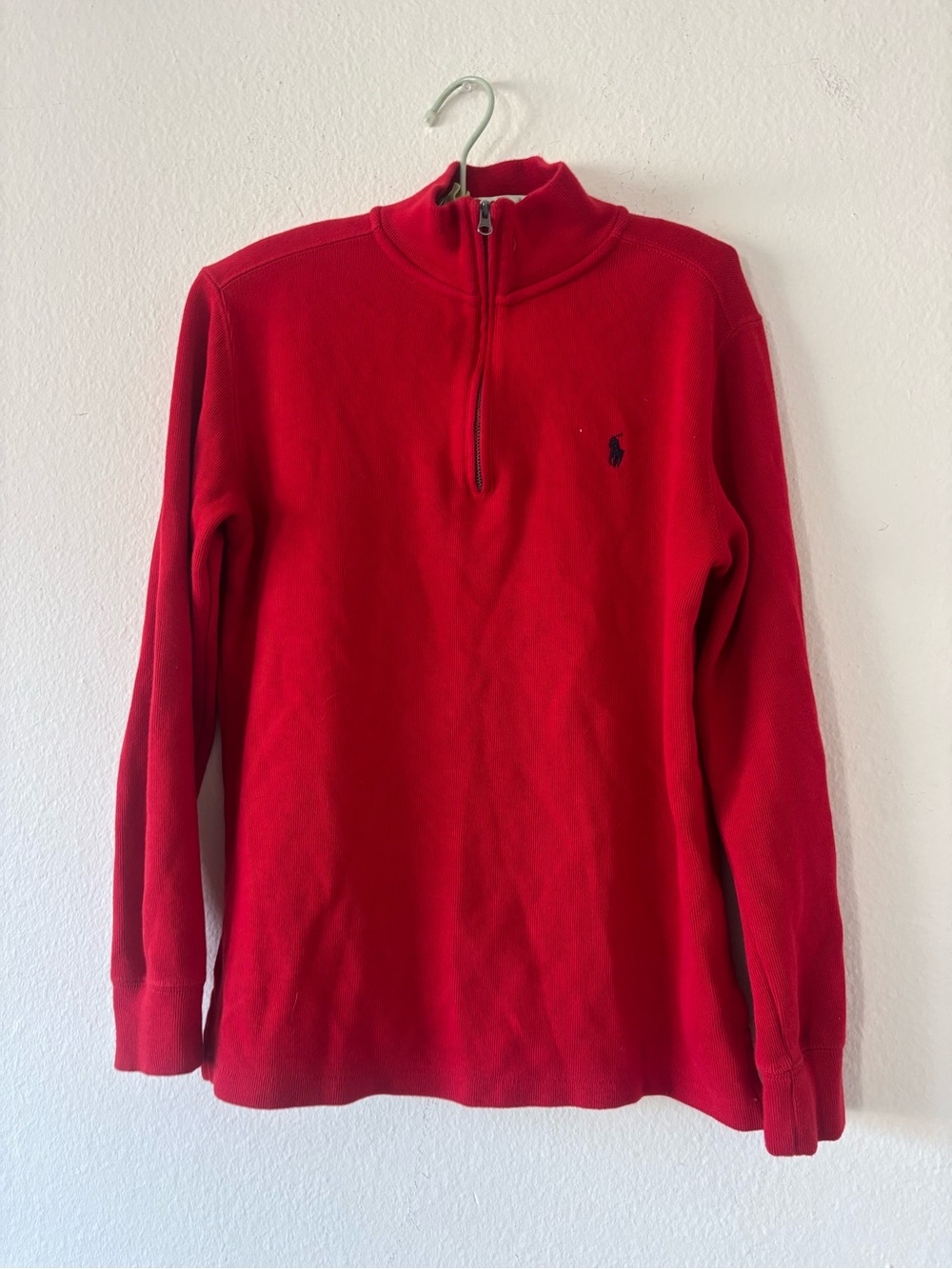 Red Polo Ralph Lauren quarter zip sweatshirt